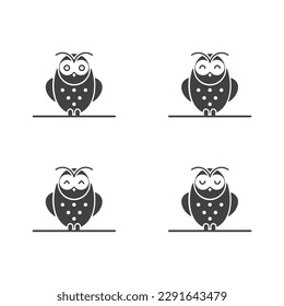 Owl Icon Set Vector Design.
