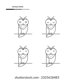 Owl Icon Set Vector Design.