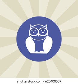owl icon. sign design. gradient background