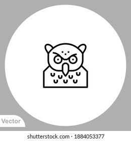 Owl icon sign vector,Symbol, logo illustration for web and mobile