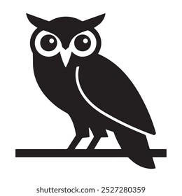 Owl icon silhouette vector art design with white backgroud1