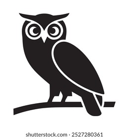 Owl icon silhouette vector art design with white backgroud1