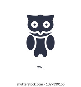 owl icon. Simple element illustration from education 2 concept. owl editable symbol design on white background. Can be use for web and mobile.