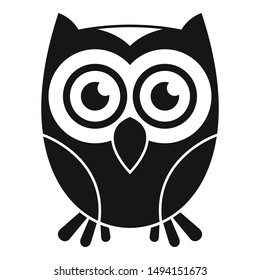 Owl icon. Simple illustration of owl vector icon for web design isolated on white background