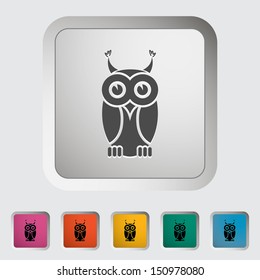 Owl icon. Single icon. Vector illustration.