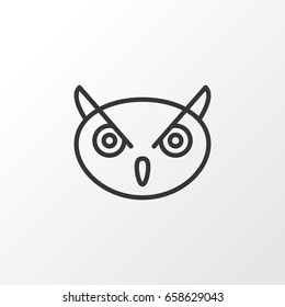 Owl Icon Symbol. Premium Quality Isolated Night Fowl Element In Trendy Style.