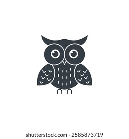 Owl icon symbol vector illustration isolated on white background