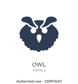 Owl icon. Trendy flat vector Owl icon on white background from animals collection, vector illustration can be use for web and mobile, eps10