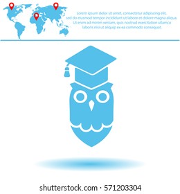 Owl  icon. Vector design.