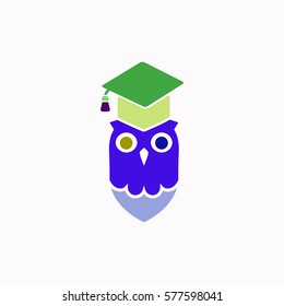 Owl  icon Vector design. Colored illustration.