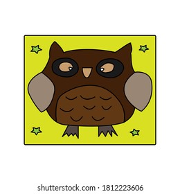 Owl icon vector design illustration background
