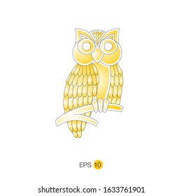 owl icon vector design on white
