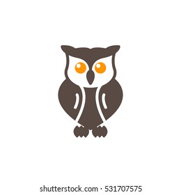 Owl icon vector, filled flat sign, solid colorful pictogram isolated on white. Symbol, logo illustration
