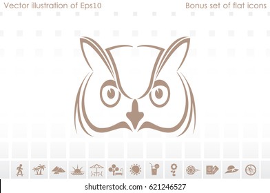 owl icon vector illustration eps10.