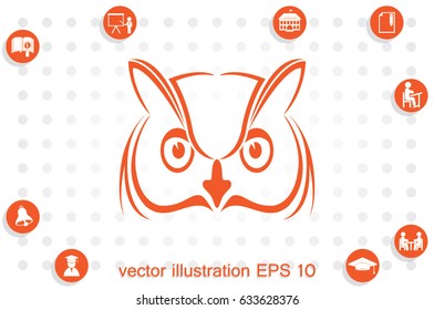 owl icon vector illustration eps10.