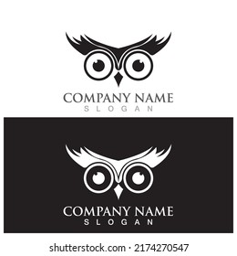 owl icon vector illustration template design