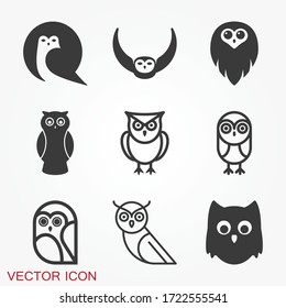 Owl icon. Vector images of owl