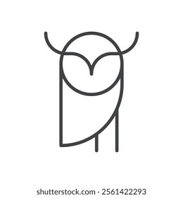 Owl icon Vector logo set flat