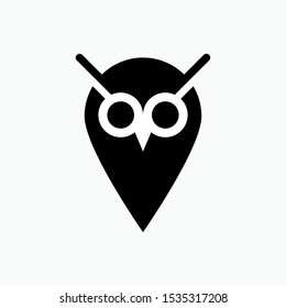 Owl Icon - Vector, Sign and Symbol for Design, Presentation, Website or Apps Elements. 
