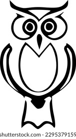 owl icon vector symbol design illustration