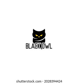 owl icon vector that says black owl