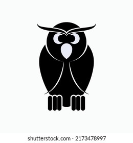 Owl Icon. Wisdom, Wise Symbol - Vector.