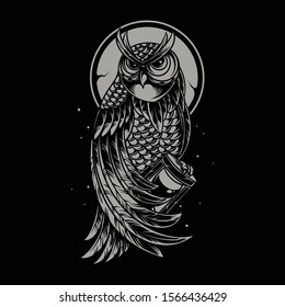 
owl illustration designs are suitable for t-shirt, logo and merchandise designs. Available in eps 10 format