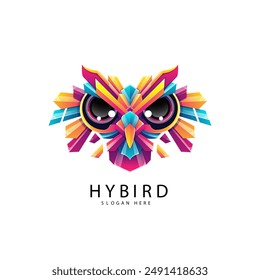 owl illustration with a gradient appearance