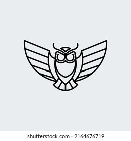 ilustración de búho, diseño del logotipo de búho, ilustración vectorial