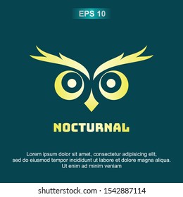 Owl illustration logo template vector icon