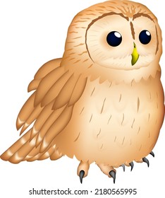 Ilustración de búho: formato EPS vectorial de lechuza.