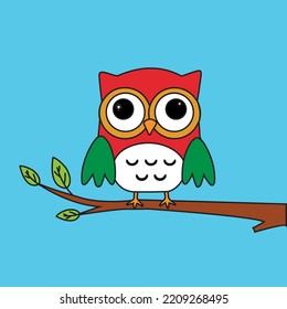 Owl illustration vector drawing printing 