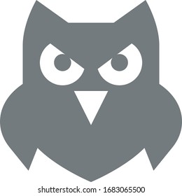 owl illustration vector icon flat design