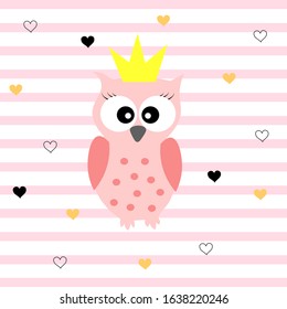 owl illustration vector nursery pattern