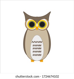 owl, illustration for web and mobile design.