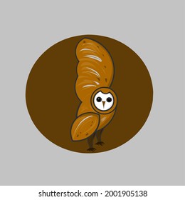 Owl ilustration art Abstract concept logo character.vector eps. 