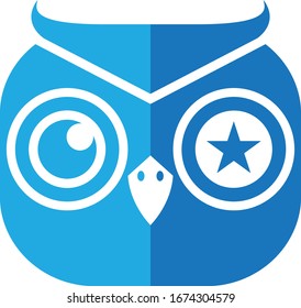 owl image black on white background