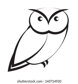 Wise Owl White Background Stock Illustrations Images Vectors