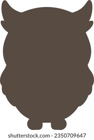 owl isolated vector silhouette icon
