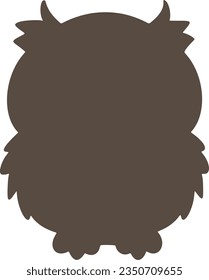 Eule einzeln auf Vektorsilhouette
