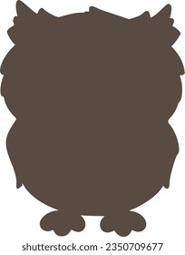 owl isolated vector silhouette icon