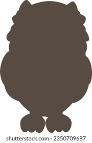 owl isolated vector silhouette icon