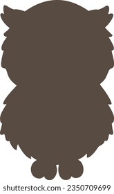 Eule einzeln auf Vektorsilhouette