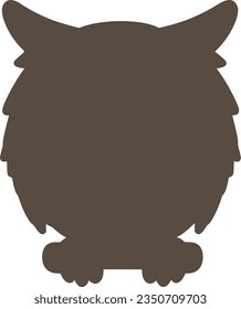 owl isolated vector silhouette icon