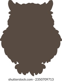 owl isolated vector silhouette icon