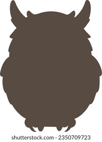owl isolated vector silhouette icon