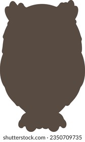 owl isolated vector silhouette icon