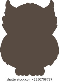 owl isolated vector silhouette icon