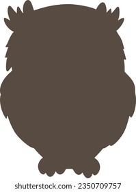 owl isolated vector silhouette icon