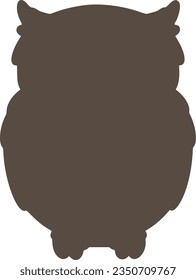 owl isolated vector silhouette icon